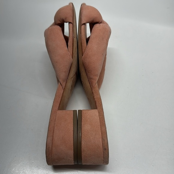 Loeffler Randall Elsie Suede Knot Slide Open Toe Sandal Shoes Pink Size 9.5 - Picture 7 of 9